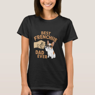 Camiseta Melhor Pai Francês Cachorro Francês Engraçado