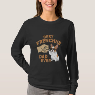 Camiseta Melhor Pai Francês Cachorro Francês Engraçado