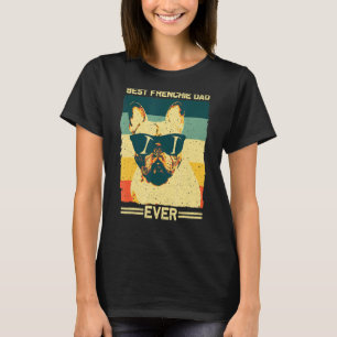 Camiseta Melhor Pai Francês Homens Padres Buldogue Francês