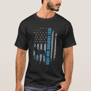 Camiseta Melhor Pai Francês Nunca Cachorro Negra Francês Am