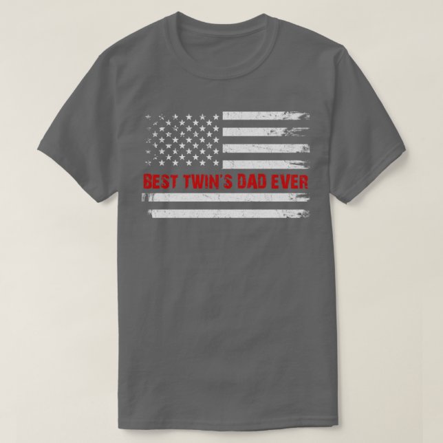 Camiseta melhor pai gêmeo de toda bandeira americana 4th de (Frente do Design)