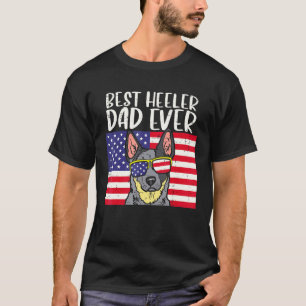 Camiseta Melhor Pai Heeler de Todos os Tempos Bandeira dos