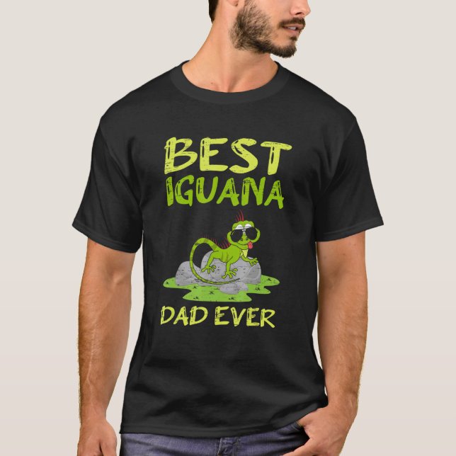 Camiseta Melhor Pai Iguana Nunca Lizard Pet Dia de os pais  (Frente)