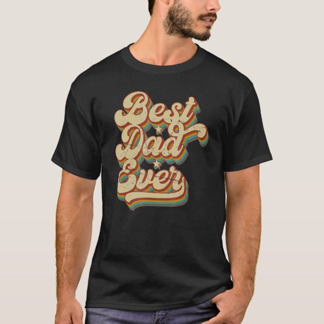 Camiseta Melhor Pai já Funky Disco 70 e 80 dizendo Pai (Frente)