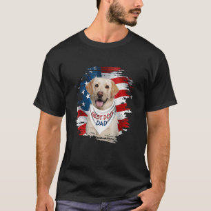 Camiseta Melhor Pai Labrador De Todos Os Cachorros De Bande