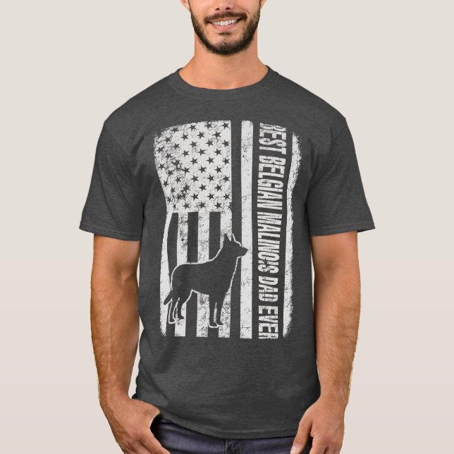 Camiseta Melhor Pai Malinois Americano (Frente)