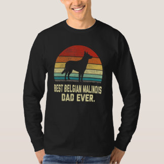 Camiseta Melhor Pai Malinois Belga Vintage de Todos os Temp