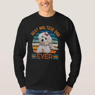Camiseta Melhor Pai Maltês De Dia de os pais De Cão
