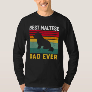 Camiseta Melhor Pai Maltês de sempre, Pai de Cachorro Maltê