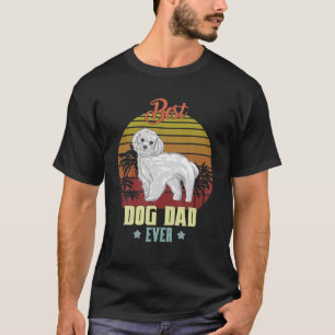 Camiseta Melhor Pai Maltês de Sempre Papai Amante de Cachor
