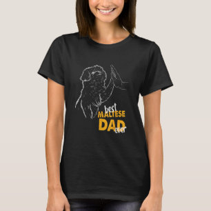 Camiseta Melhor Pai Maltês Masculino de Sempre Pai Maltês C