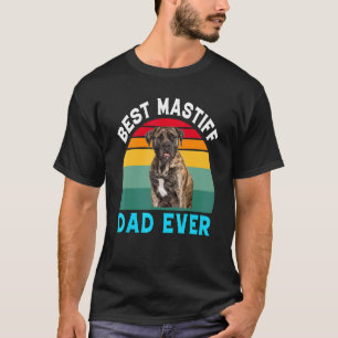 Camiseta Melhor Pai Mastiff Do Proprietário De Pet Do Bullm