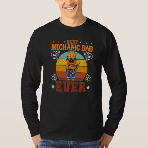 Camiseta Melhor Pai Mecânico de Meninos Da...