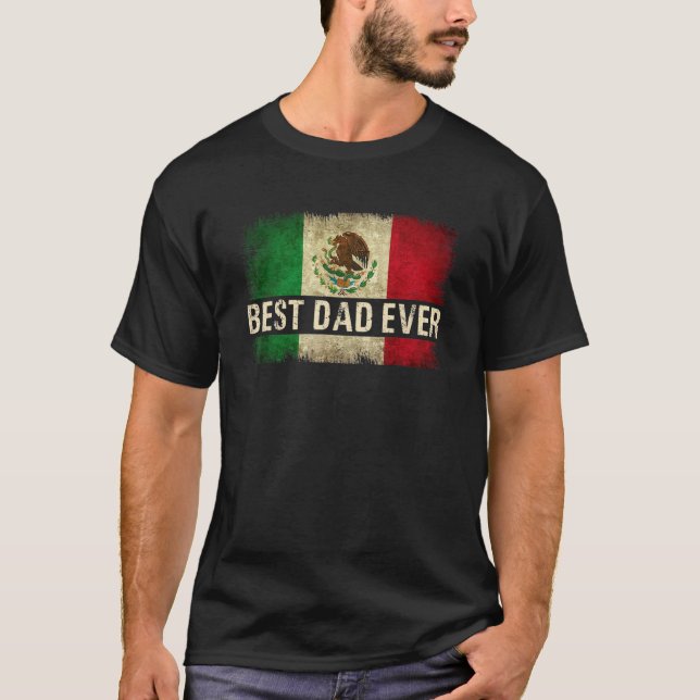 Camiseta Melhor Pai Mexicano Fath do Orgulho da Bandeira Me (Frente)