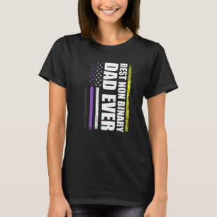 Camiseta Melhor Pai Não-Binário do Orgulho de Sinalizador N