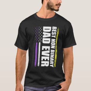 Camiseta Melhor Pai Não-Binário do Orgulho de Sinalizador N