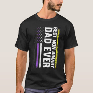 Camiseta Melhor Pai Não-Binário do Orgulho de Sinalizador N