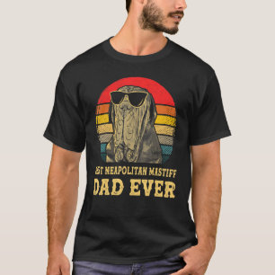 Camiseta Melhor Pai napolitano Mastiff Nunca Cão Retro Vint