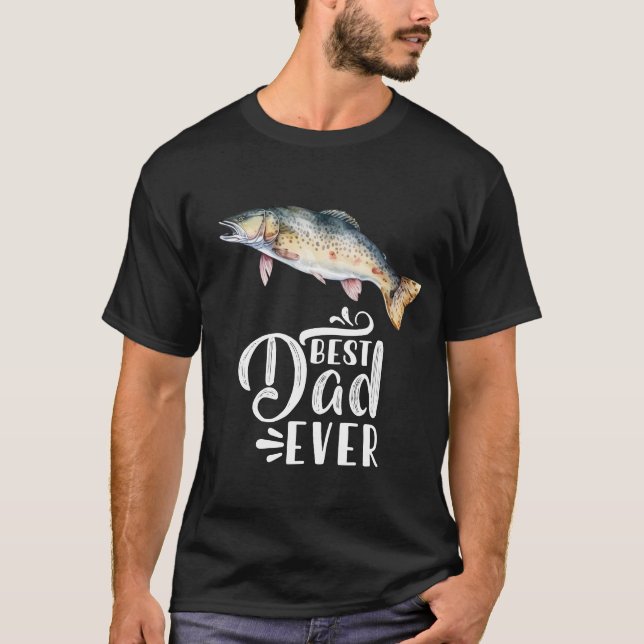 Camiseta "Melhor Pai Nunca" De Pesca - Pai Engraça (Frente)
