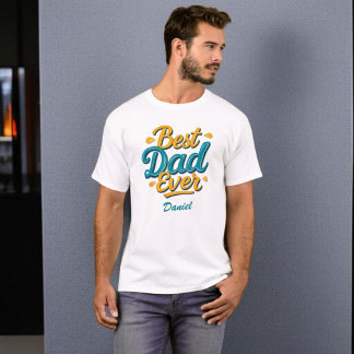 Camiseta Melhor Pai Nunca | Dia de os pais Personalizado na