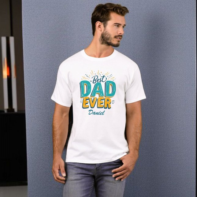 Camiseta Melhor Pai Nunca | Dia de os pais Personalizado Re (Criador carregado)