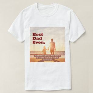 Camiseta Melhor Pai Nunca Provérbio 20:7 Bíblia Cristã Vers