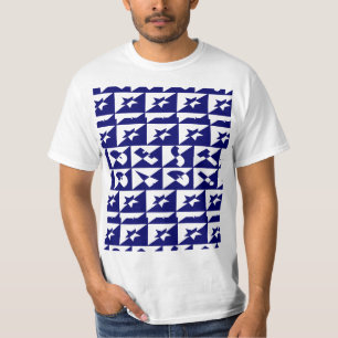 Camiseta Melhor Pai Padrão de Texto Selvagem & Estrelas Azu