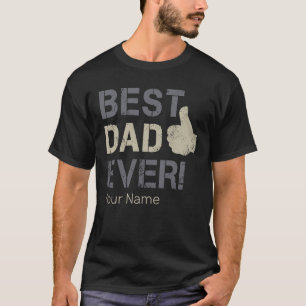 Camiseta Melhor Pai para o polegar de rotação do Dia de os