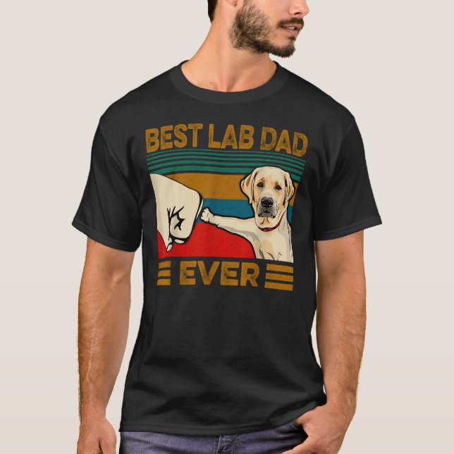 Camiseta Melhor Pai para varejo do Labrador (Frente)