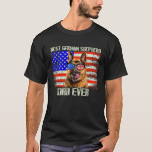 Camiseta Melhor Pai Pastor Alemão Americano de Todos os Tem