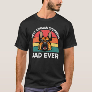 Camiseta Melhor Pai Pastor Alemão Vintage Pastor Alemão