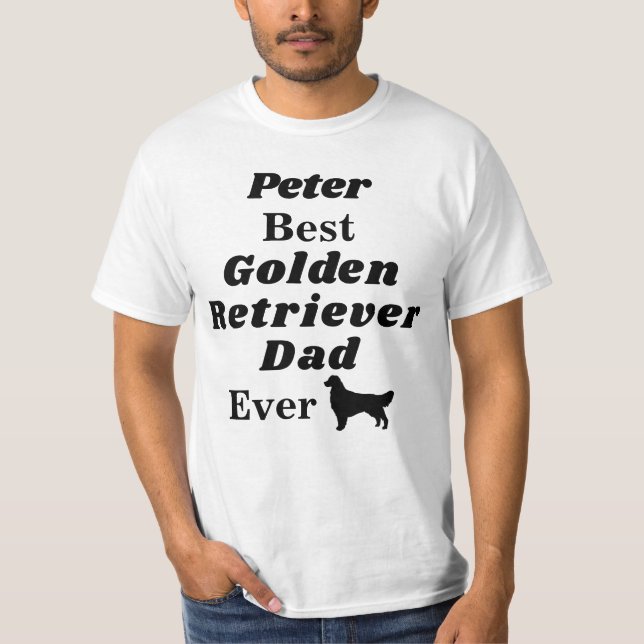 Camiseta Melhor pai personalizado do golden retriever nunca (Frente)
