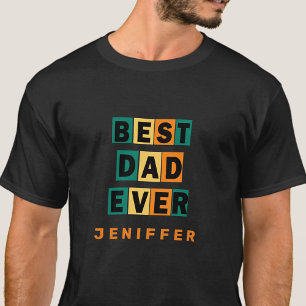 Camiseta Melhor Pai Personalizado Texto sempre colorido