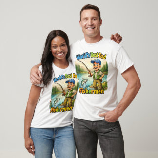 Camiseta Melhor Pai Pescador do Lago Ideia Divertida de Pre