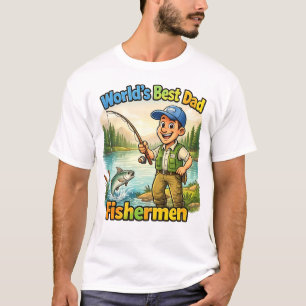Camiseta Melhor Pai Pescador pelo Lago Divertida Ideia de P