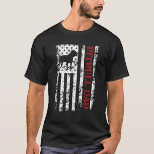 Camiseta Melhor Pai Pit Bull de Todos os Tempos Bandeira do