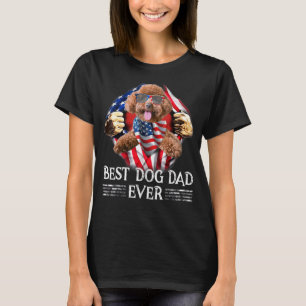 Camiseta Melhor Pai Pitbull de Todos os Tempos Bandeira Ame