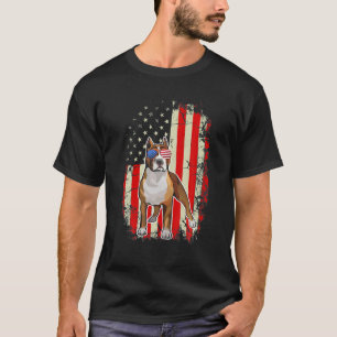 Camiseta Melhor Pai Pitbull Do Mens Na Bandeira Americana 4