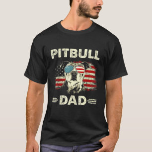 Camiseta Melhor Pai Pitbull do Mundo - Bandeira Americana 4