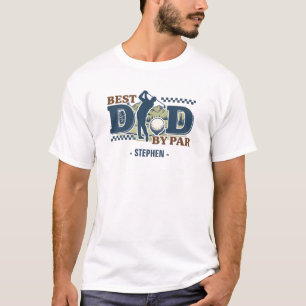 Camiseta Melhor Pai por Par - Design Silhueta Pai de Golfe