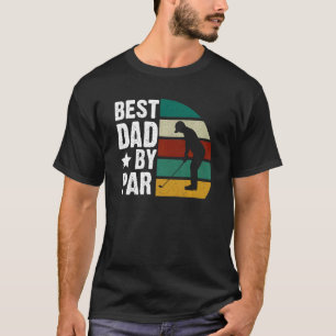 Camiseta Melhor Pai Por Par Golfer Retro Sunset Dia de os p