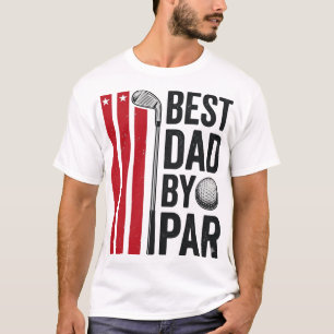 Camiseta Melhor Pai Por Par Pai de Golfe Design Vintage_1