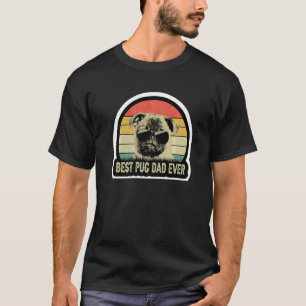 Camiseta Melhor Pai Pug Americano de Todos os Tempos Bandei