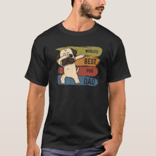 Camiseta Melhor Pai Pug Dabbing Dab Para Crianças Homens