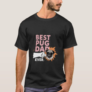 Camiseta Melhor Pai Pug de Sempre Cachorro Divertido
