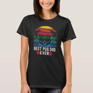 Camiseta Melhor Pai Pug de Sempre Mãe de Pugs Cachorro Anti