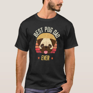 Camiseta Melhor Pai Pug de Todos Dia dos Pais Marido Cachor