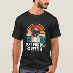 Camiseta Melhor Pai Pug de Todos os Tempos Animal Fofo Home
