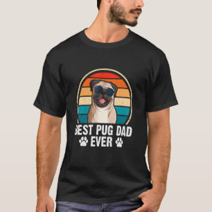 Camiseta Melhor Pai Pug de Todos os Tempos Animal Homem F