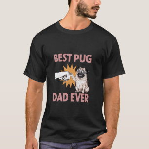 Camiseta Melhor Pai Pug de Todos os Tempos Cachorro Engraça